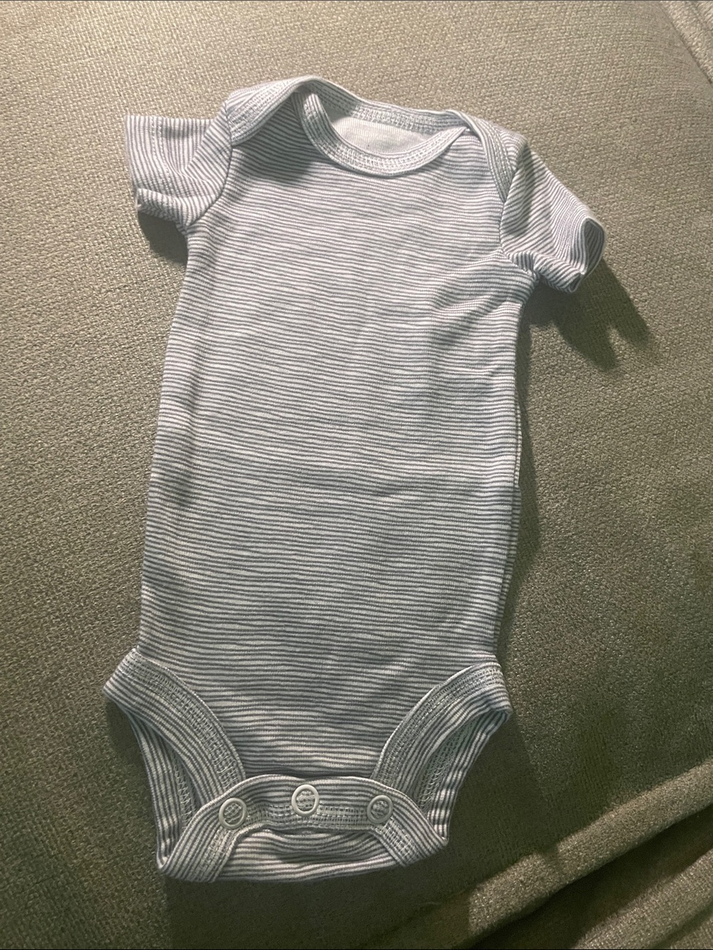Preemie Carters Just One You Classic Blue Stripe Baby One-Piece Bodysuit